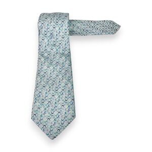 Pink by Thomas Pink Mens Silk Halfmoon Spot Tie 58.5 x 3.75 Blue Ivy Style NWT